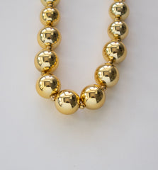Stainless Steel Gold-Toned Bead Necklace