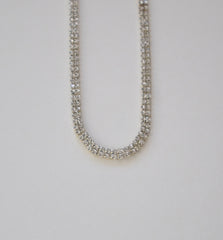 Stainless Steel Crystal Rhinestone Necklace Stainless Steel