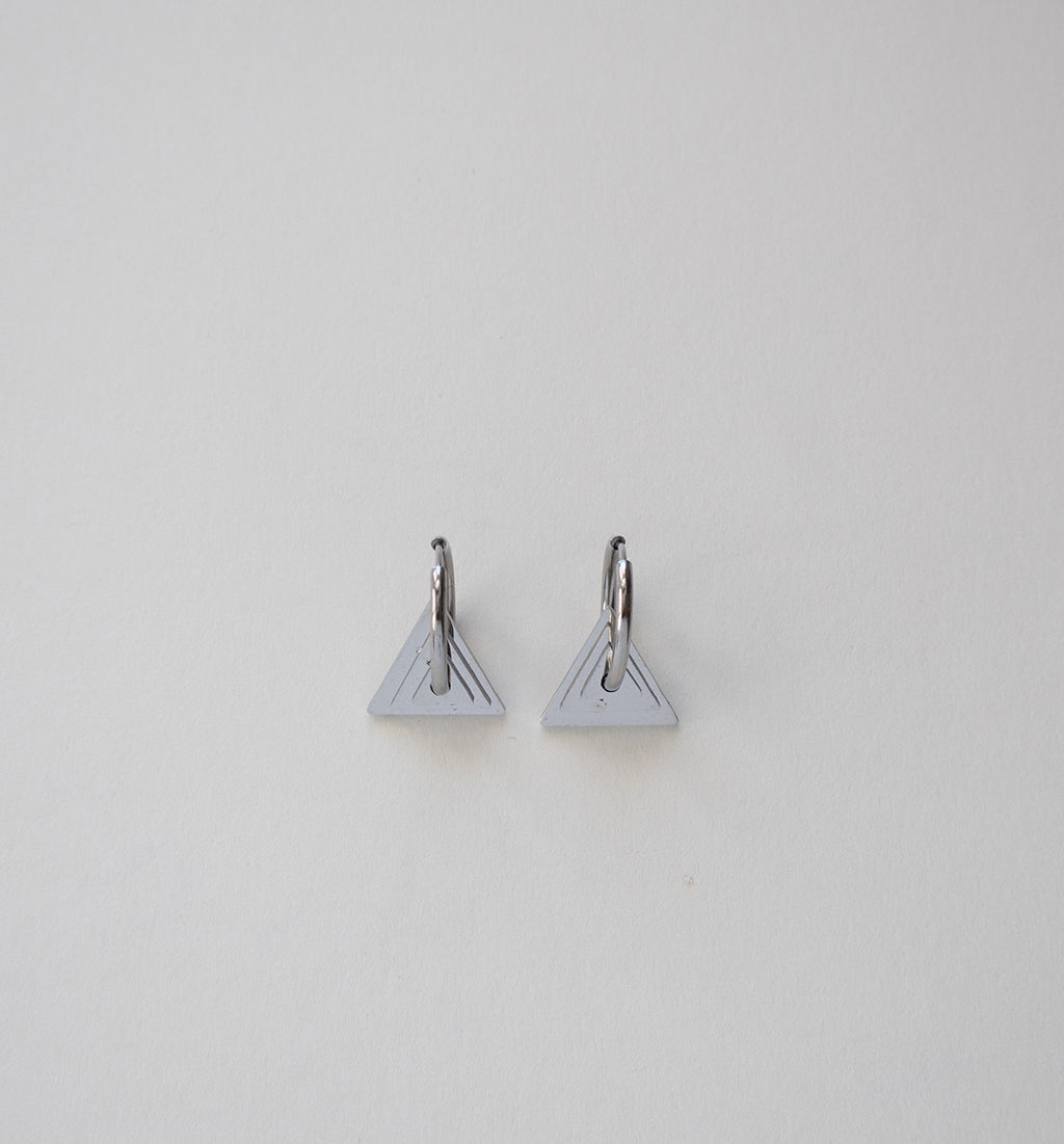 Stainless Steel Triangular Earrings