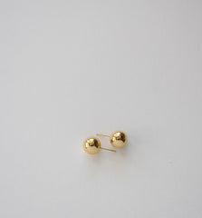 Stainless Steel Gold Ball Stud Earrings