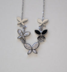 Stainless Steel Silver Plated Butterfly Necklace