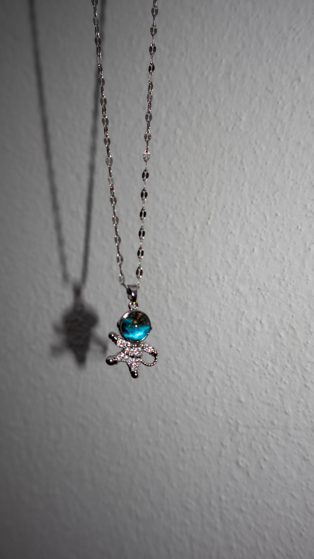 Blue Astronaut Pendant Necklace