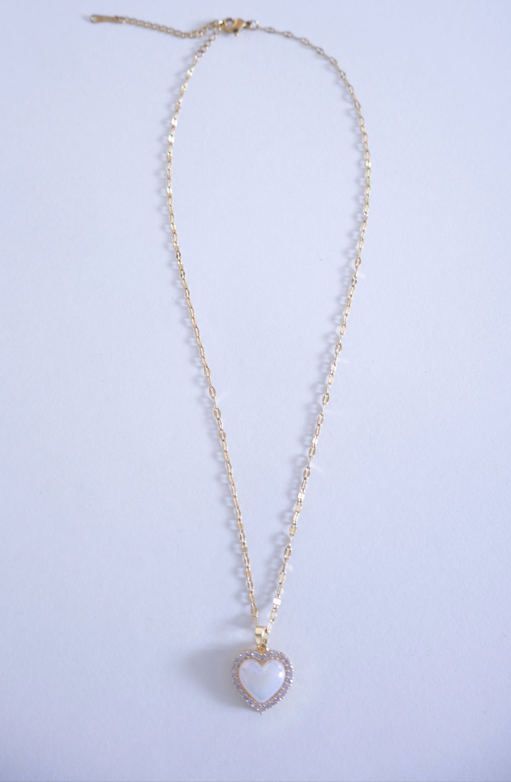 Crystal Halo Heart Pendant Necklace