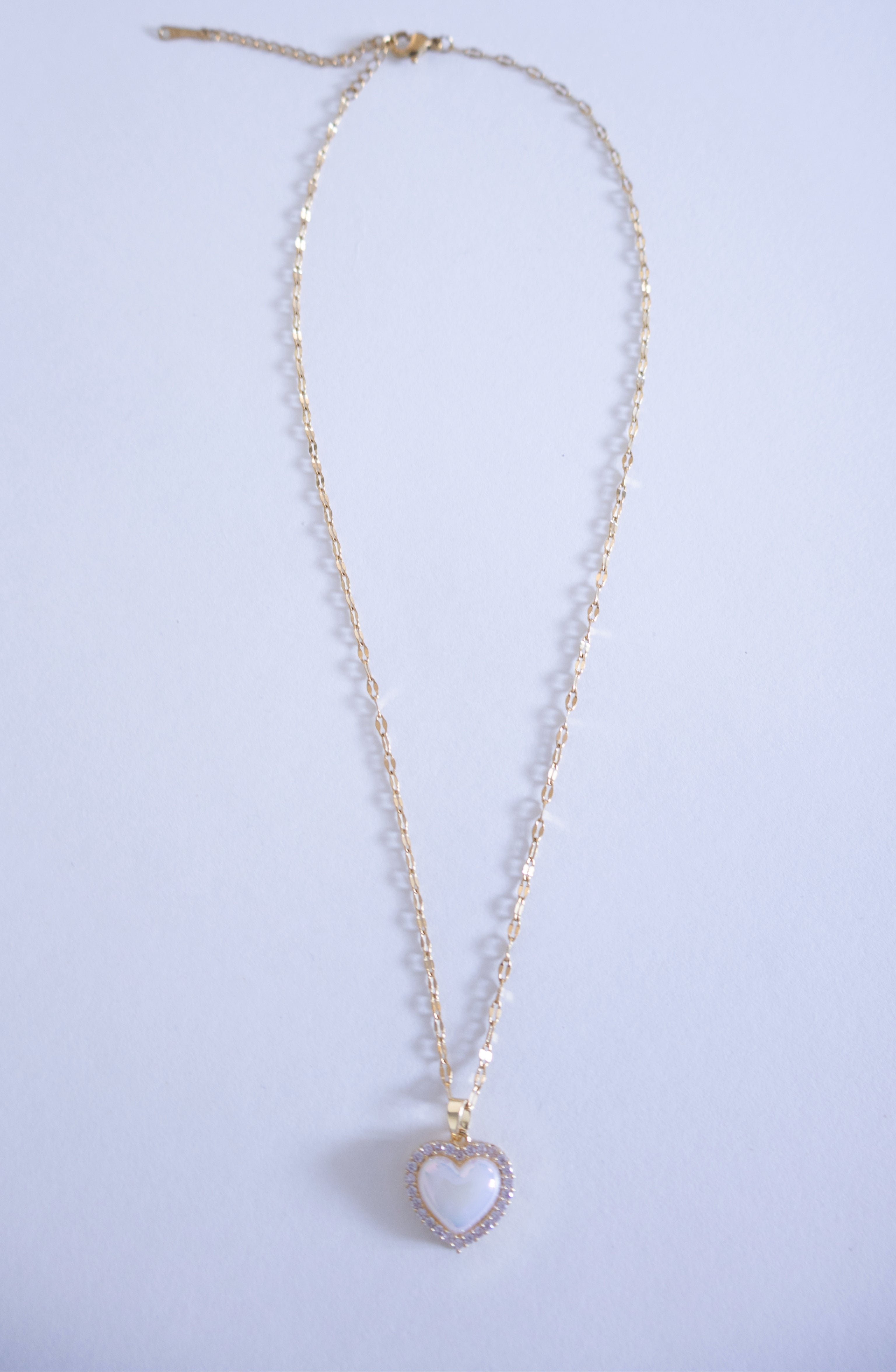 Crystal Halo Heart Pendant Necklace