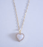 Crystal Halo Heart Pendant Necklace