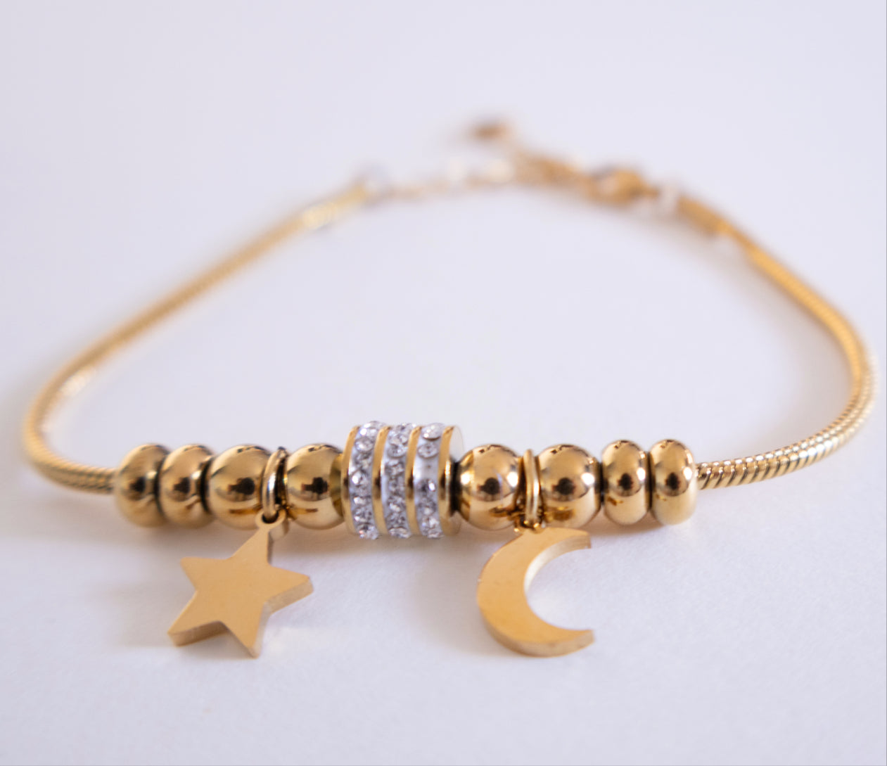 Moon and Star Charms Bracelet