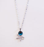 Blue Astronaut Pendant Necklace