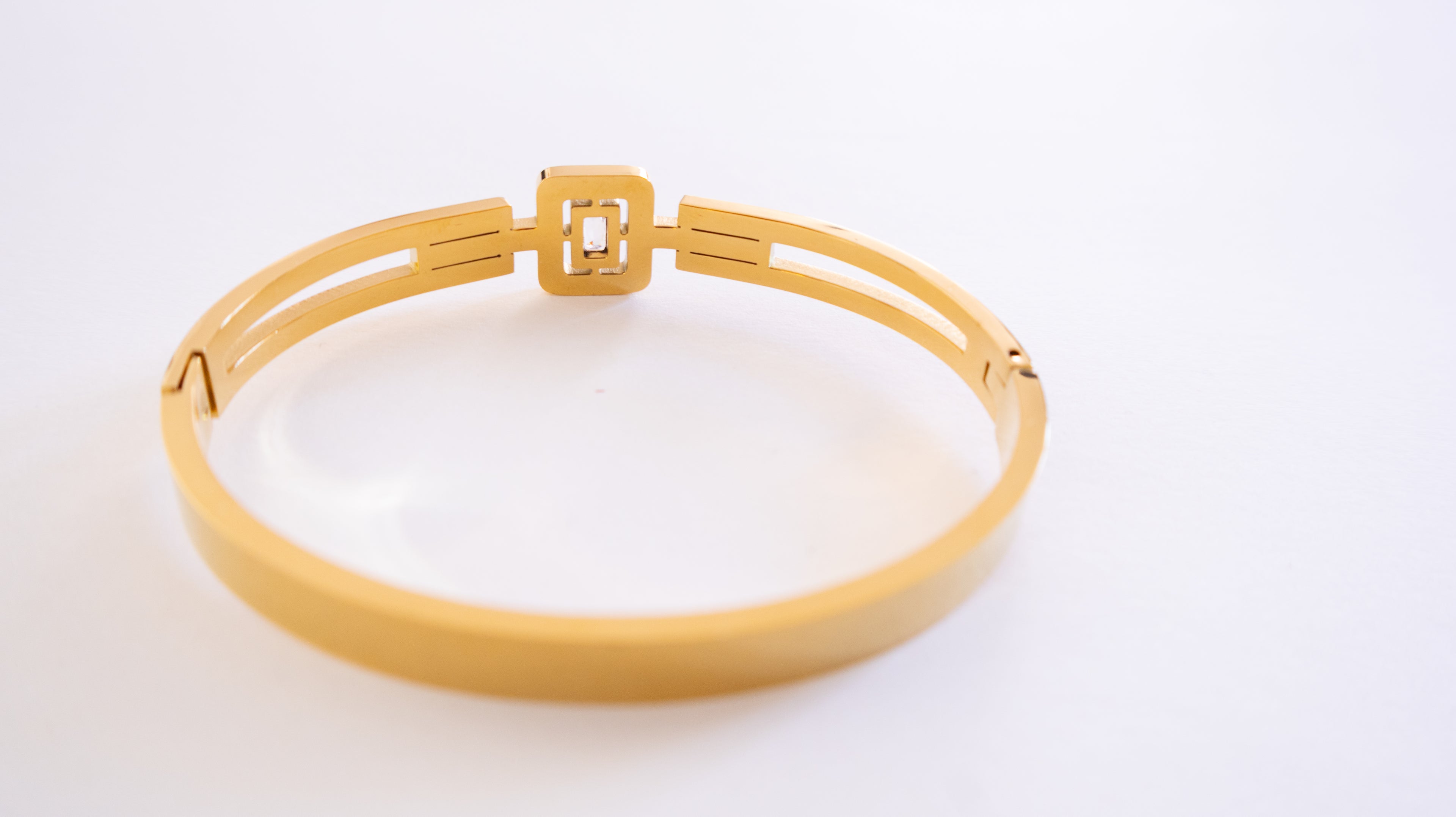 Gold Geometric Crystal Bracelet