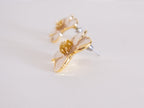 Golden Light Blossom Stud Earrings