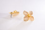 Golden Light Blossom Stud Earrings