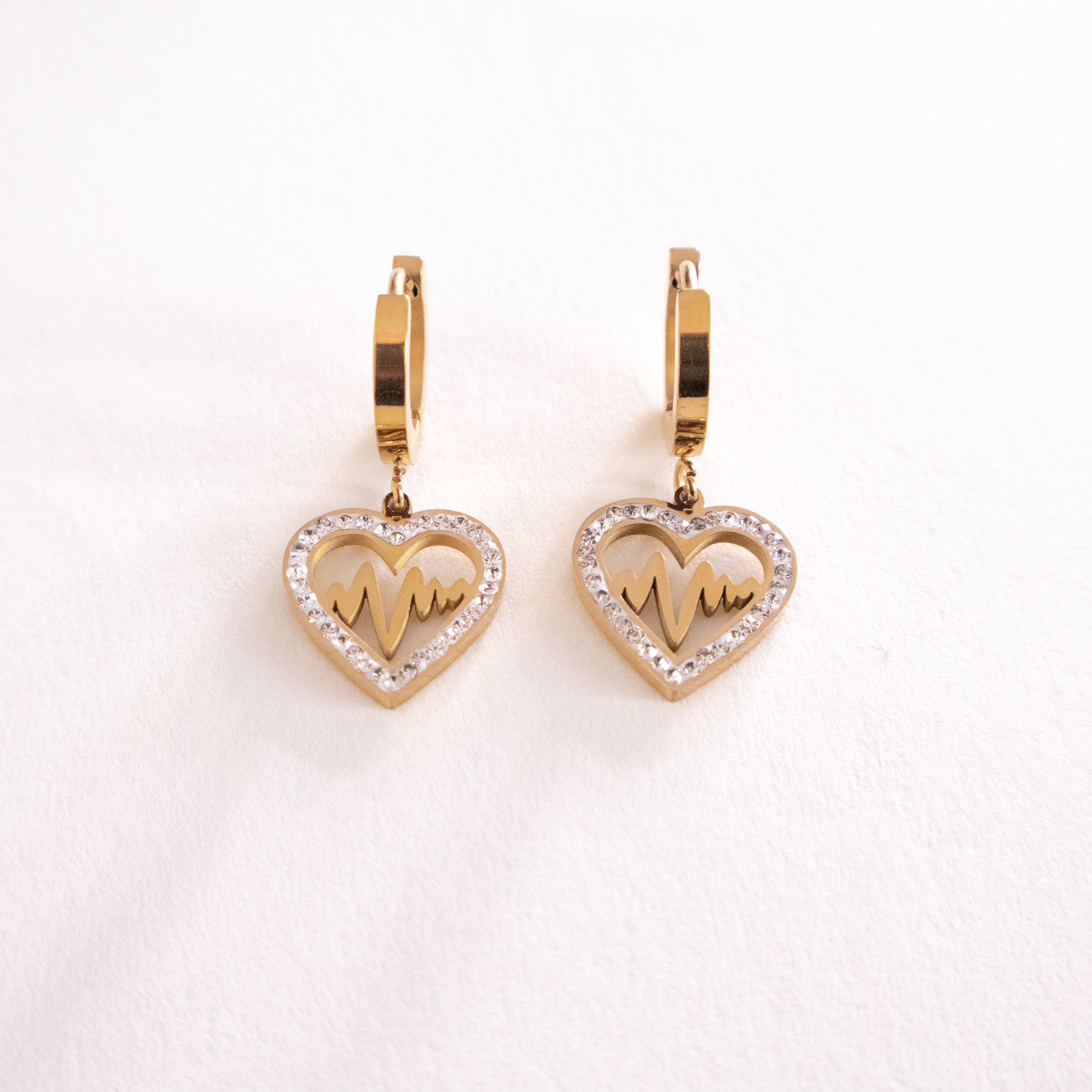 Monogram Heartbeat Earrings