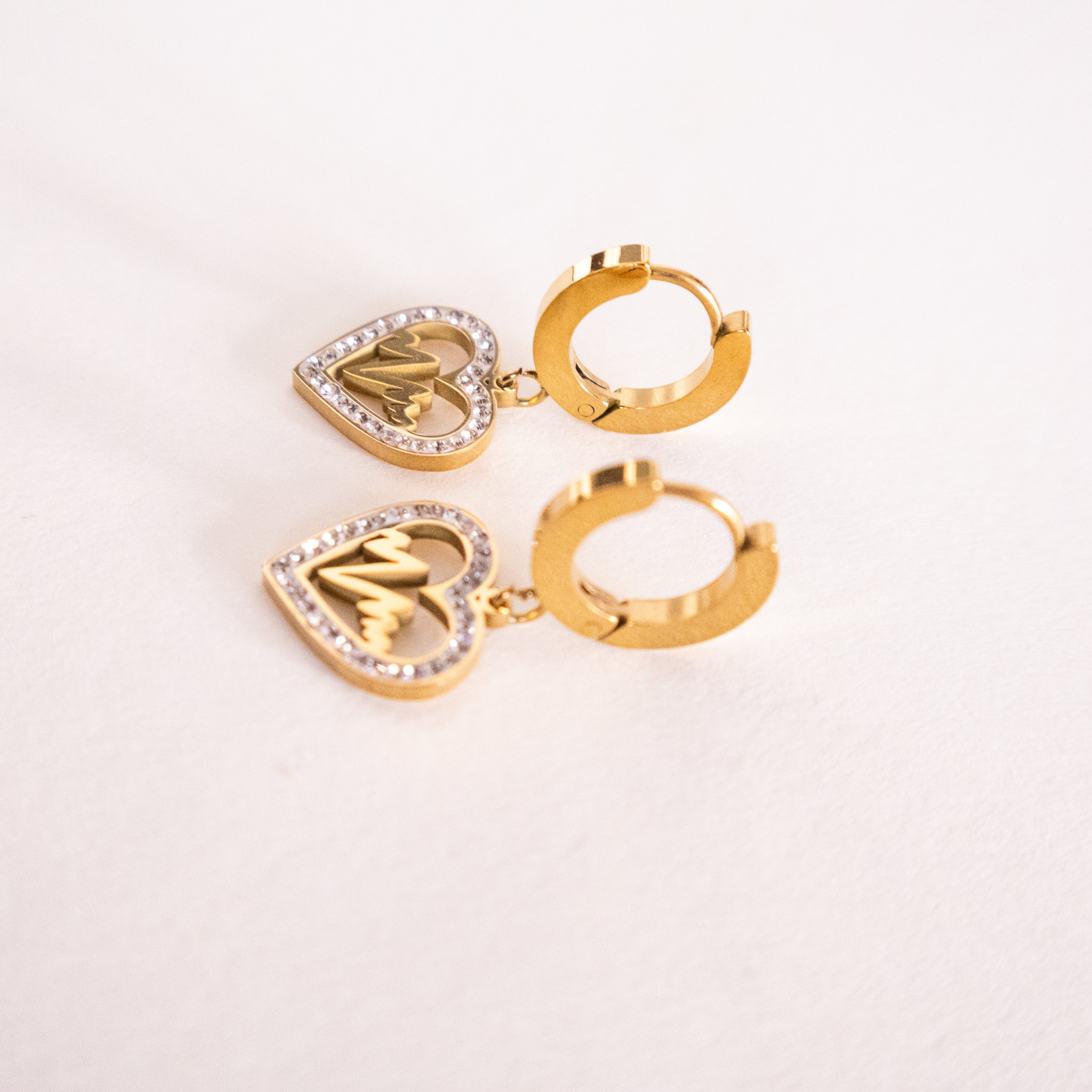 Monogram Heartbeat Earrings