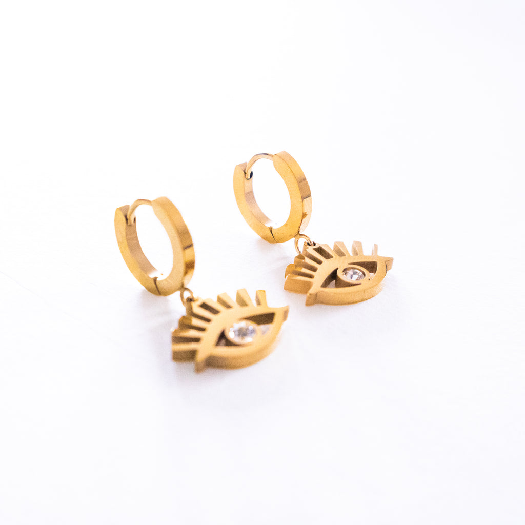 Eye Symbol Hoop Earrings