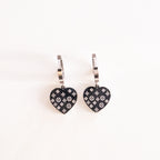 Virella Heart Drop Hoop Earrings