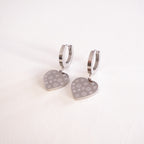 Virella Heart Drop Hoop Earrings