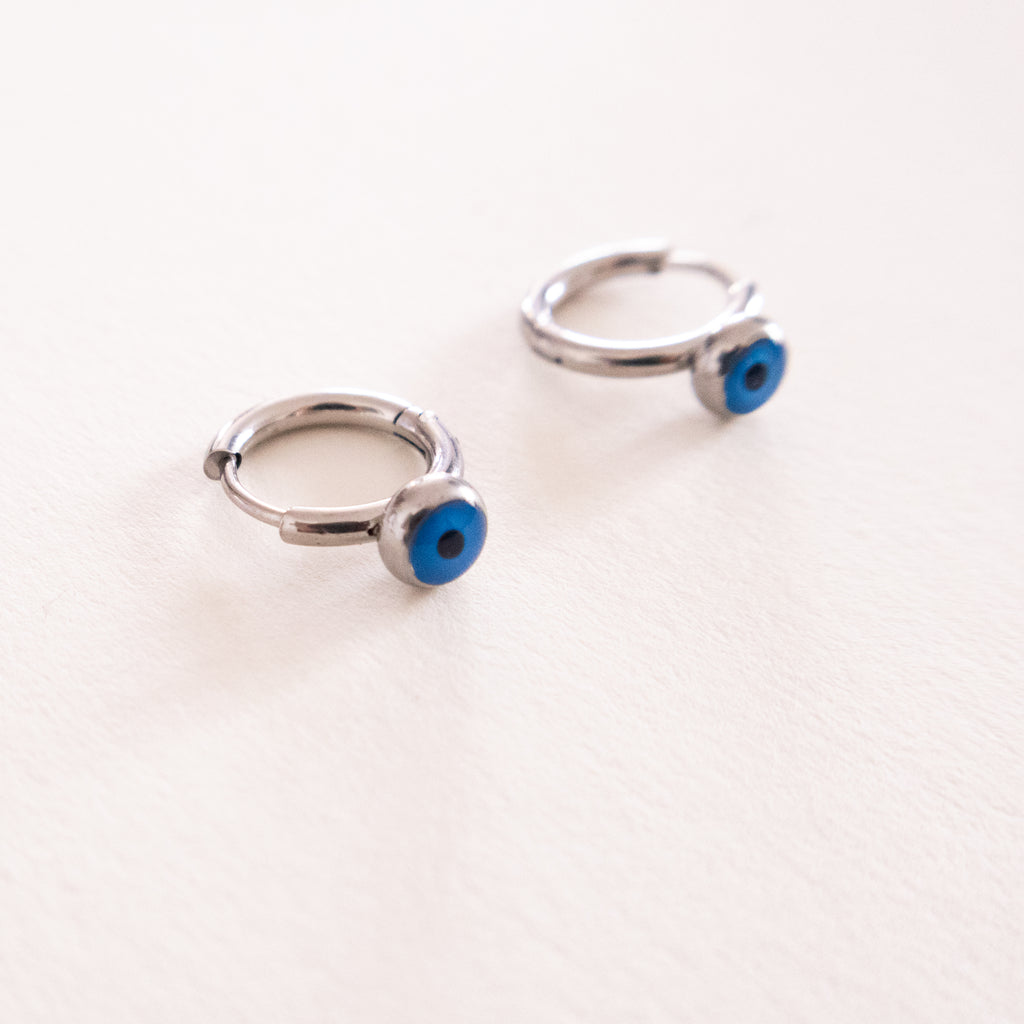 Nazaré Evil Eye Hoop Earrings