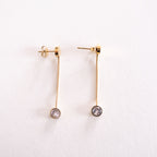 Slim Crystal Dangling Earrings