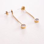 Slim Crystal Dangling Earrings