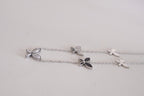 Elegant Silver Butterfly Cascade Necklace