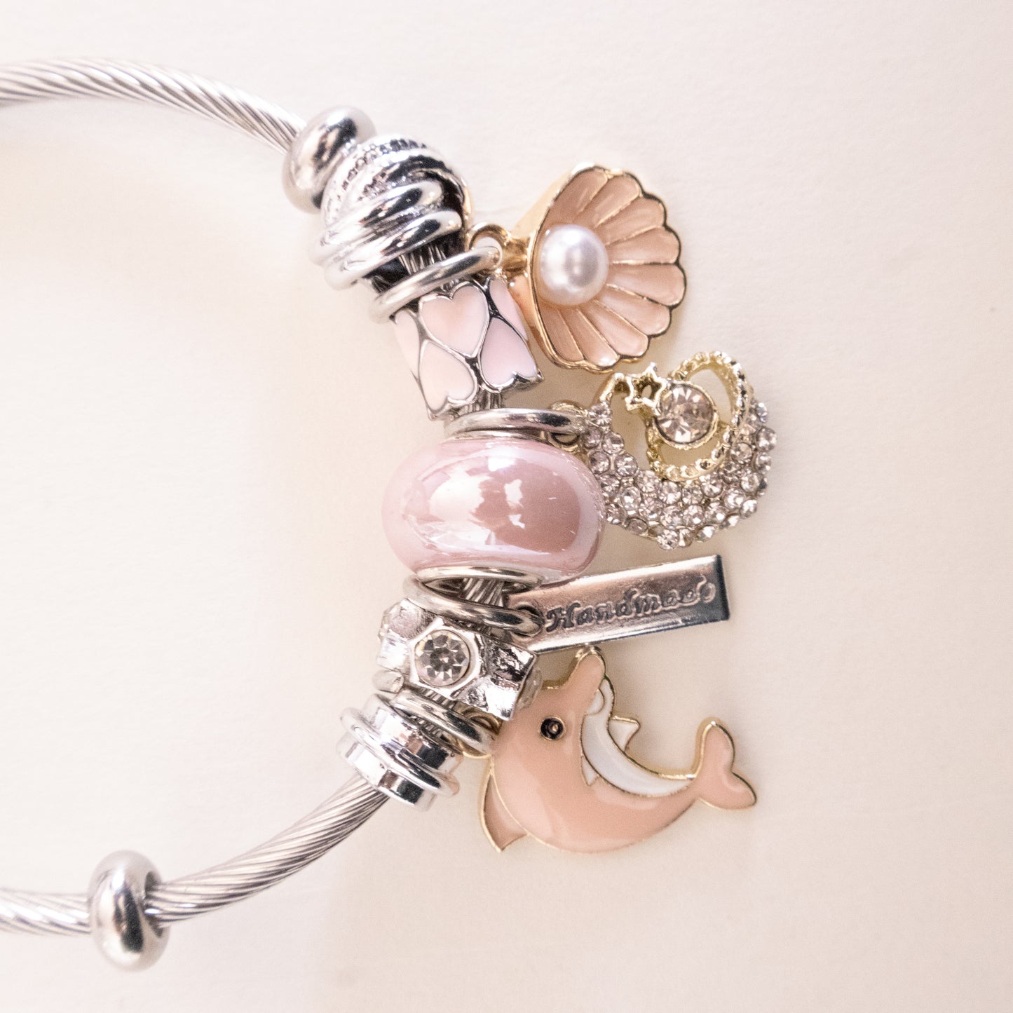 Pulseira em aço inoxidável com pendente Rosella Ocean