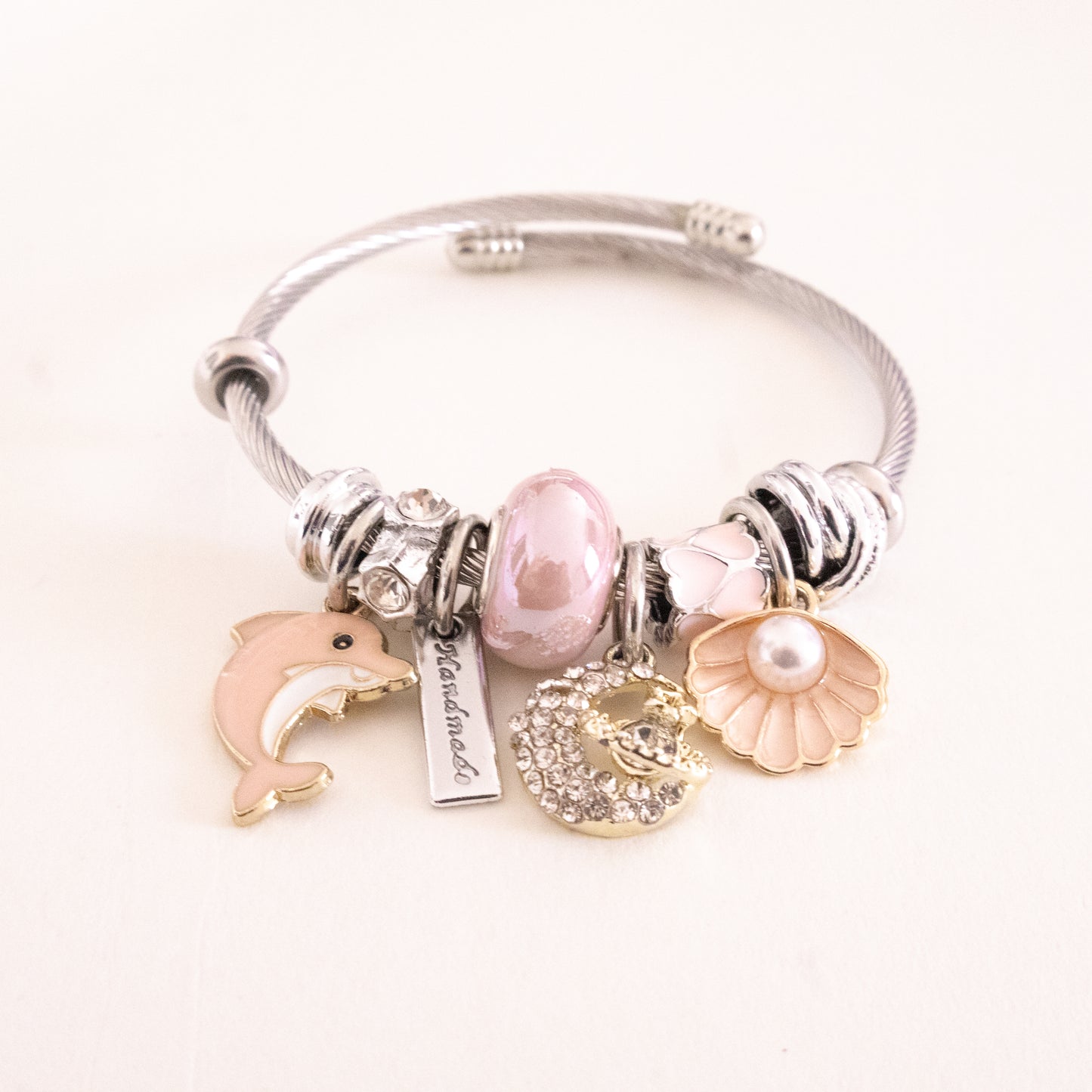 Pulseira em aço inoxidável com pendente Rosella Ocean