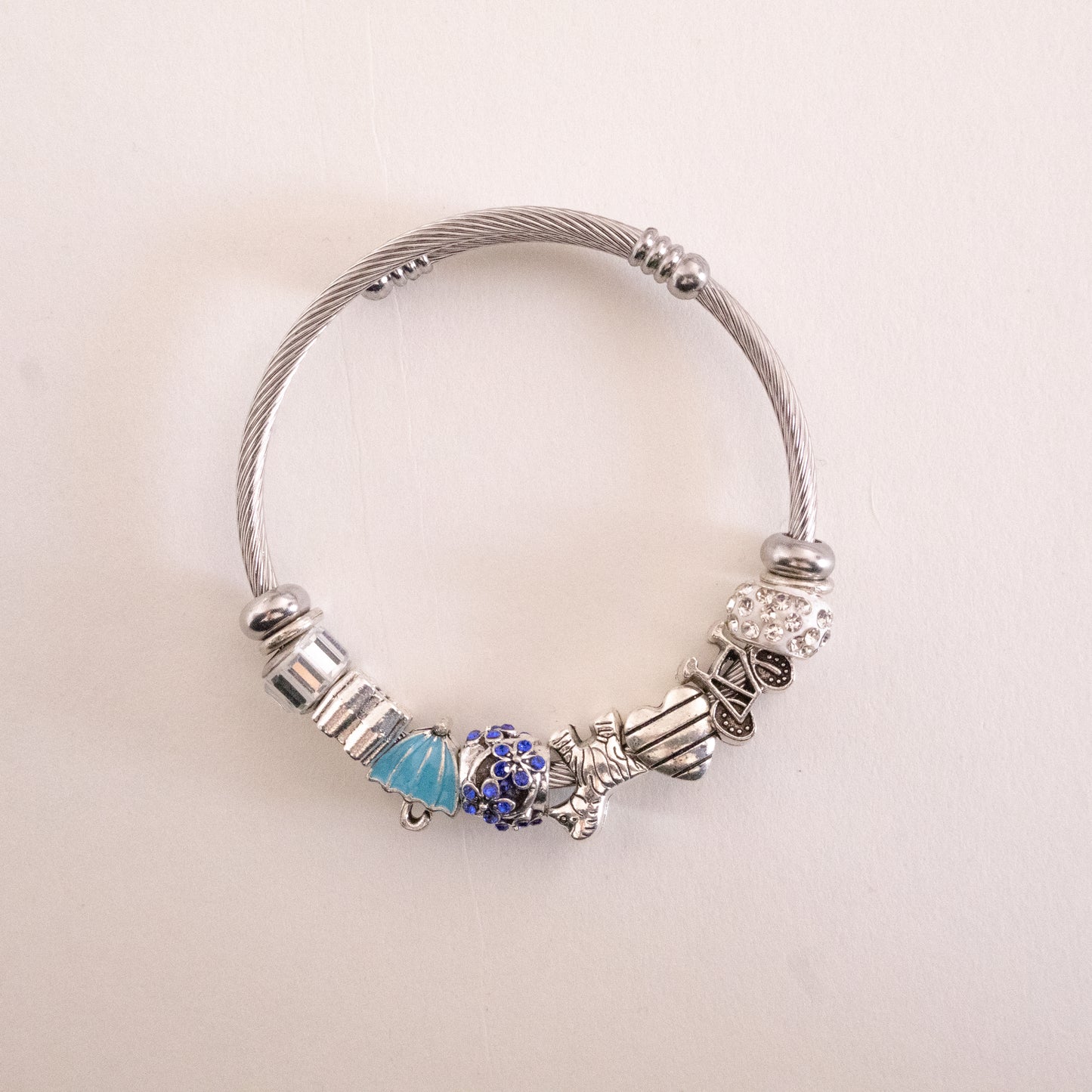 Stainless Steel Aureon Charm Cable Bracelet