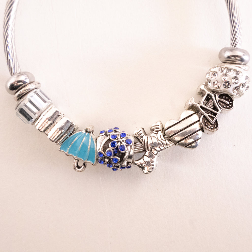 Stainless Steel Aureon Charm Cable Bracelet