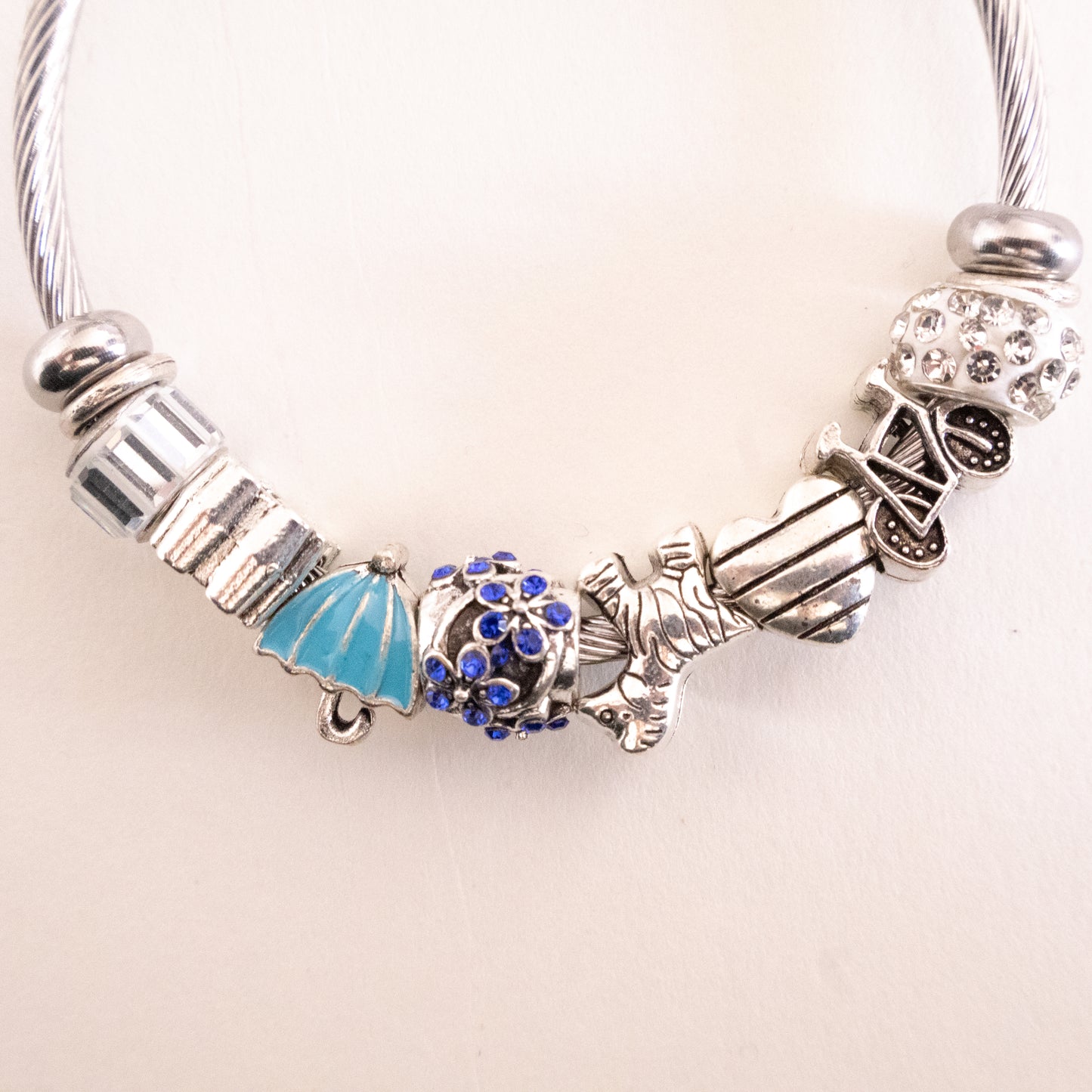 Stainless Steel Aureon Charm Cable Bracelet