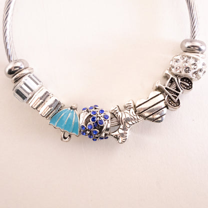 Stainless Steel Aureon Charm Cable Bracelet