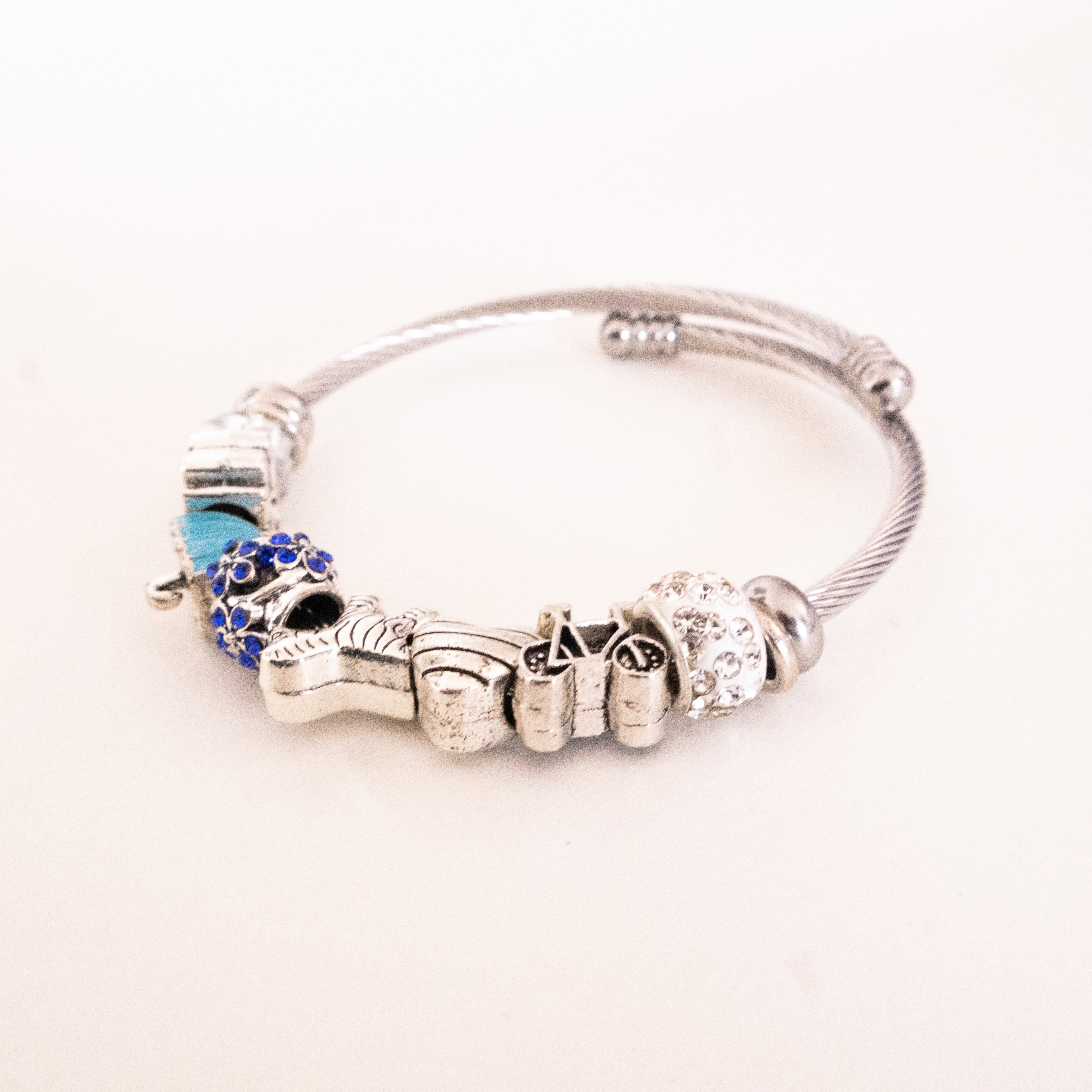 Stainless Steel Aureon Charm Cable Bracelet