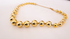 Gold-Toned Beaded Ball Necklace
