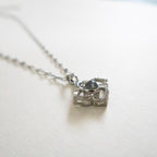 Silver Light-Reactive Clover Pendant Necklace