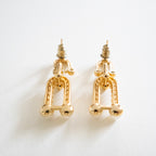 Chain Pearl Duo Earrings