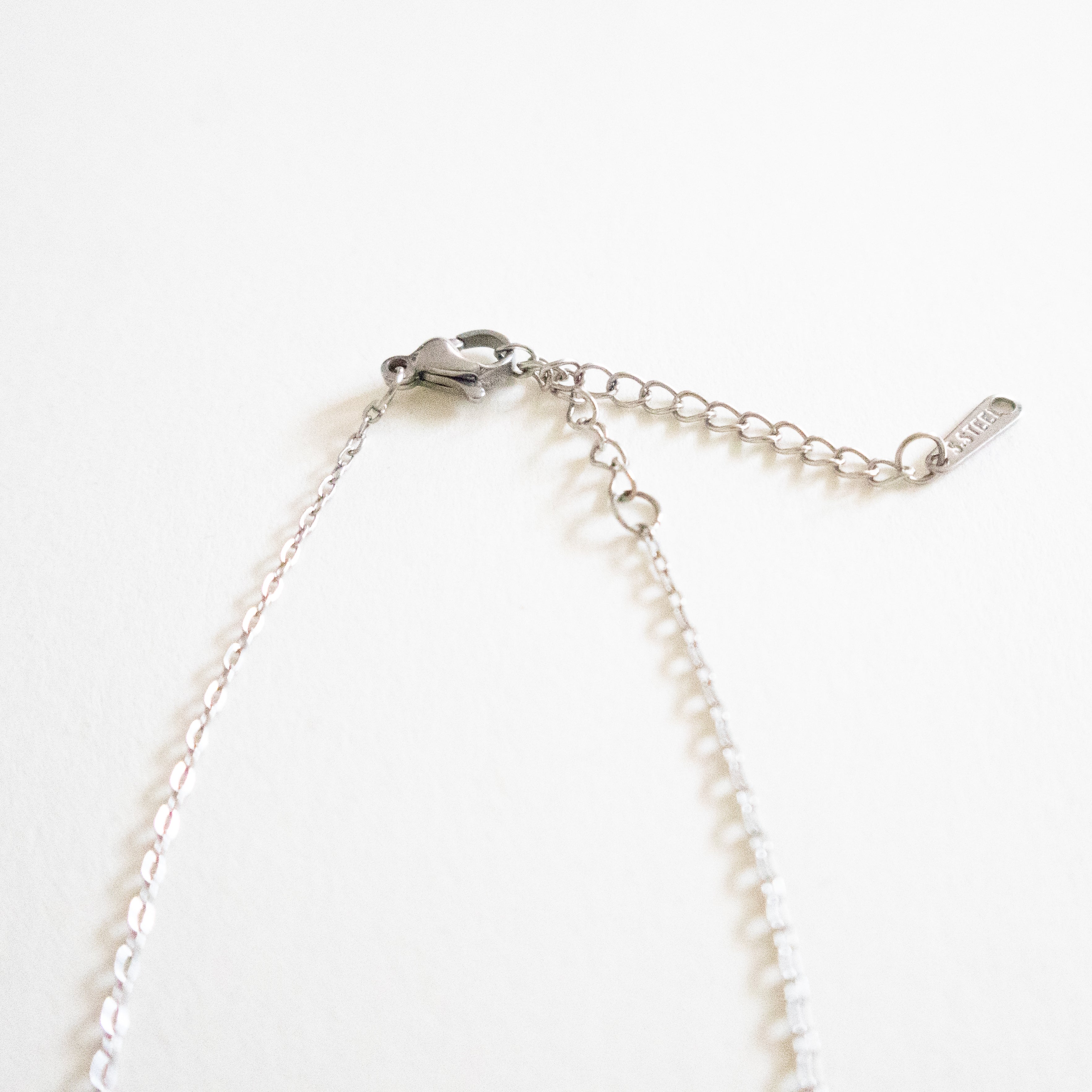 Silver Open Sparkling Crystal Heart Necklace