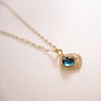 Luminous Blue Orbit Pendant Necklace