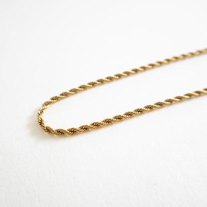 Elvara Rope Chain Necklace - Stainless Steel