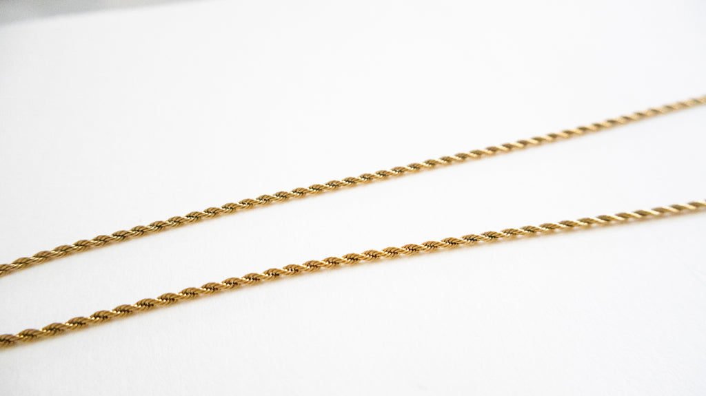 Elvara Rope Chain Necklace - Stainless Steel