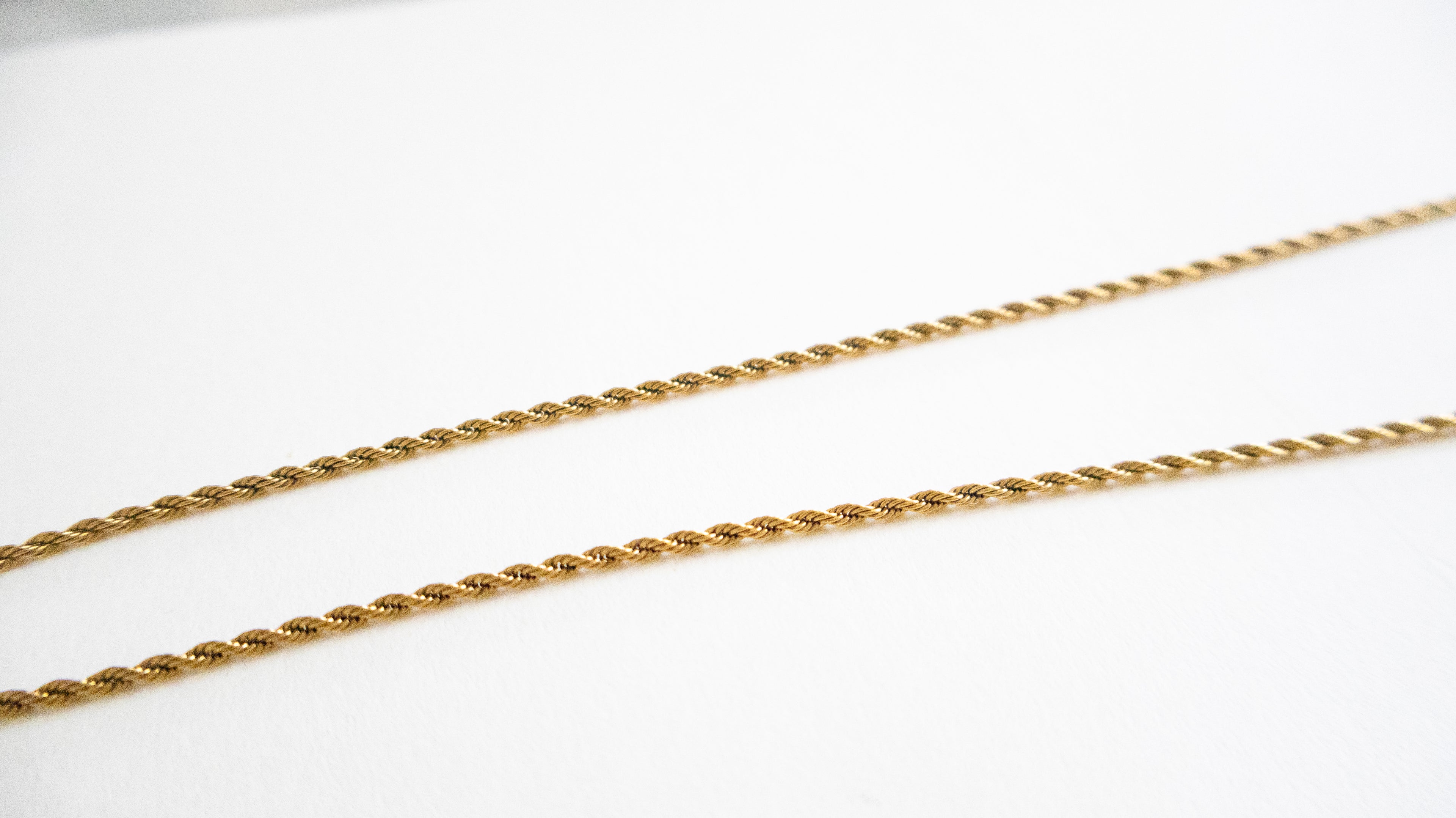 Elvara Rope Chain Necklace - Stainless Steel