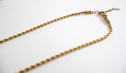 Elvara Rope Chain Necklace - Stainless Steel