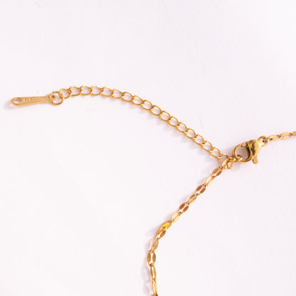 Cosmic Orbit Galaxy Pendant Gold Necklace