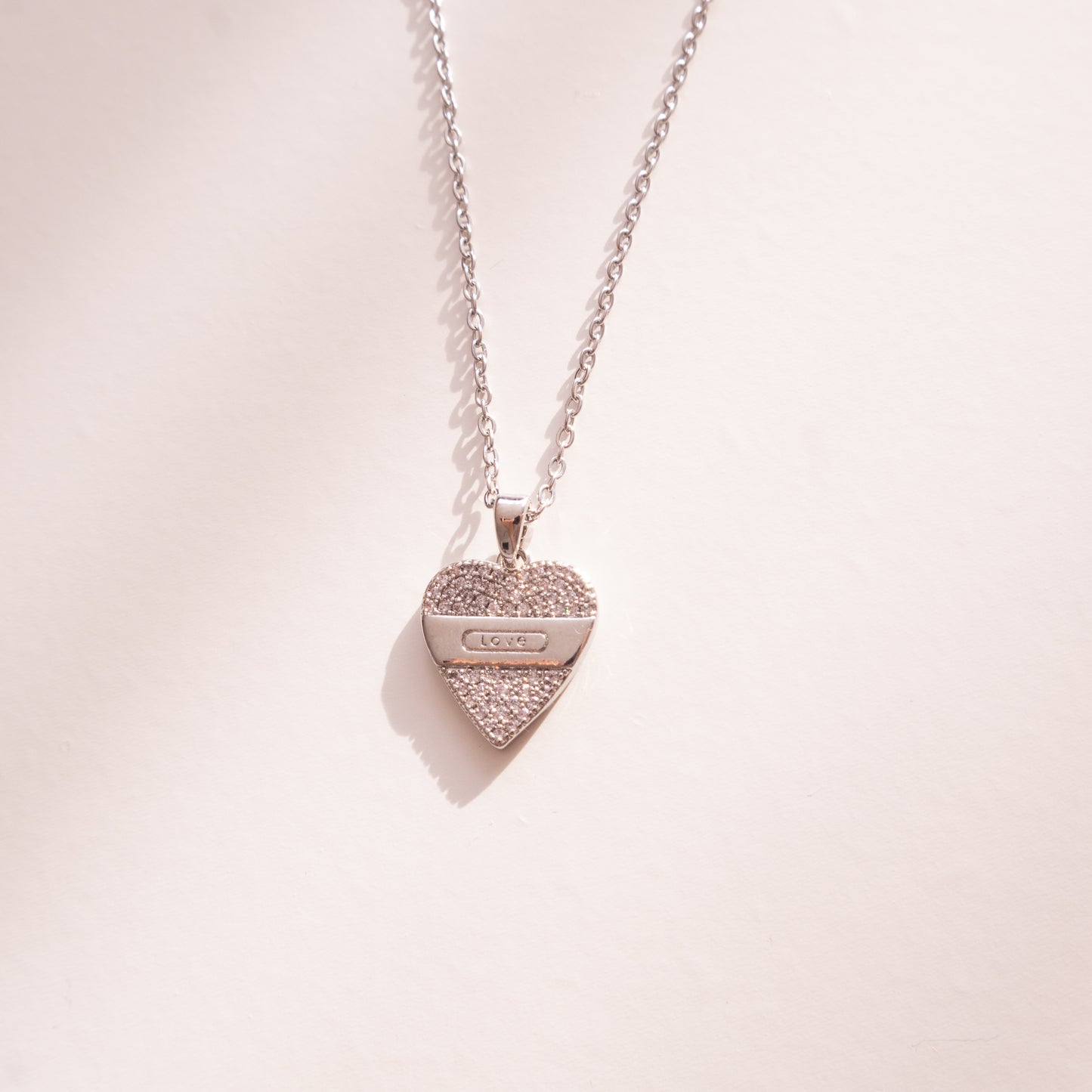 LOVE Engraved Heart Necklace