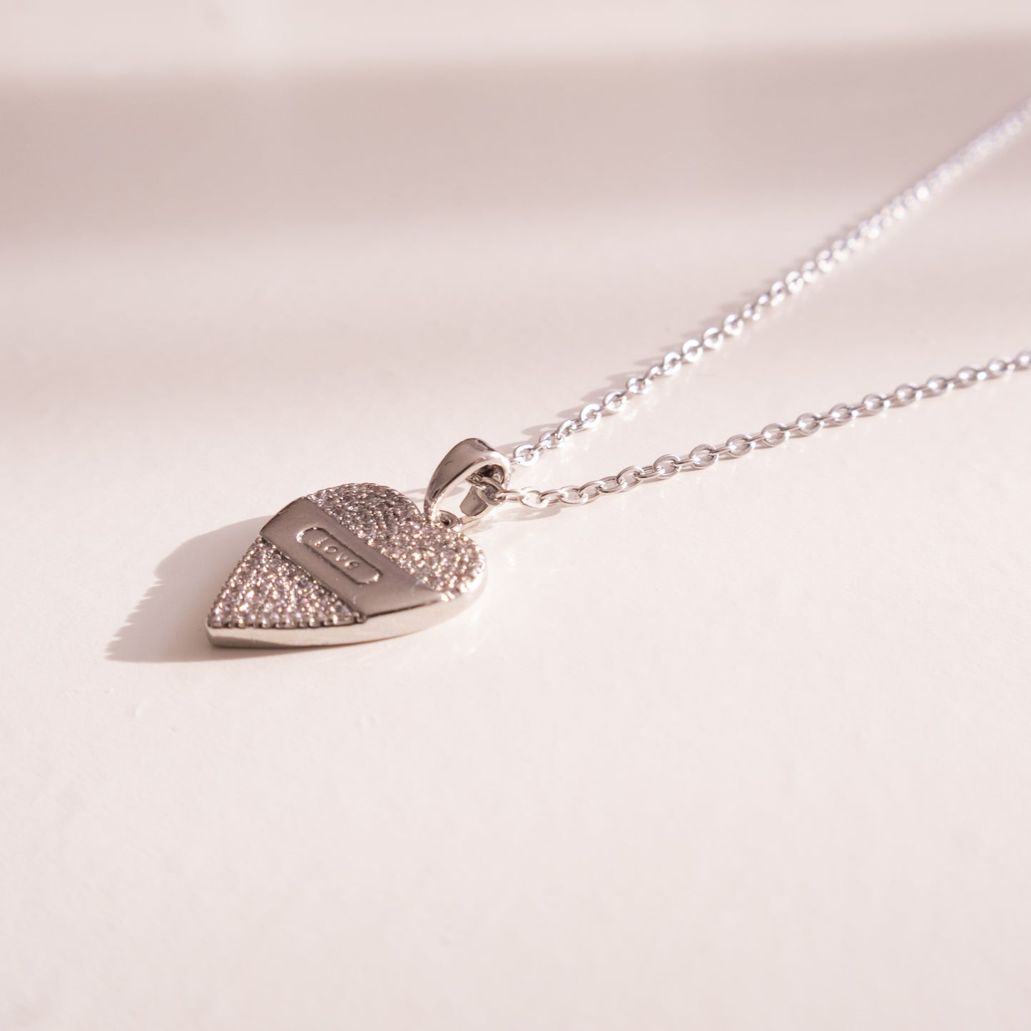 LOVE Engraved Heart Necklace