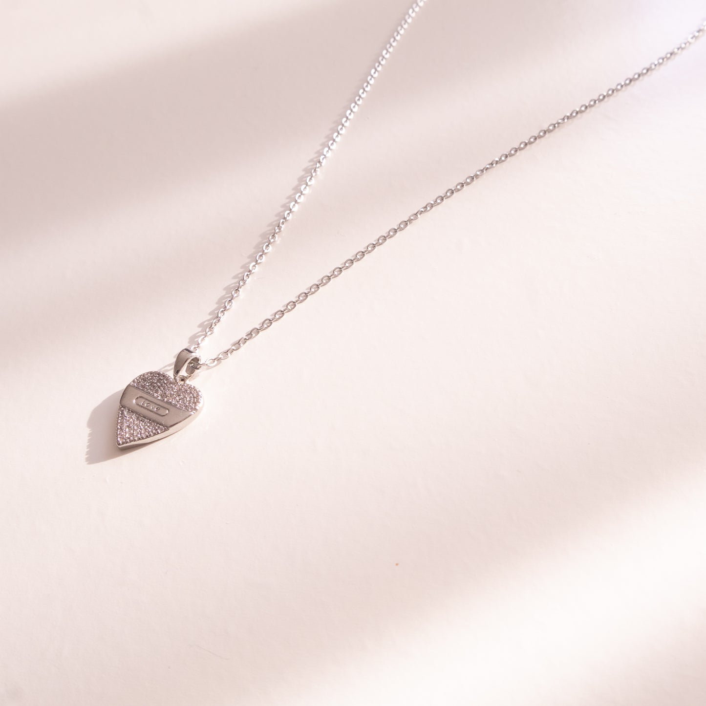 LOVE Engraved Heart Necklace