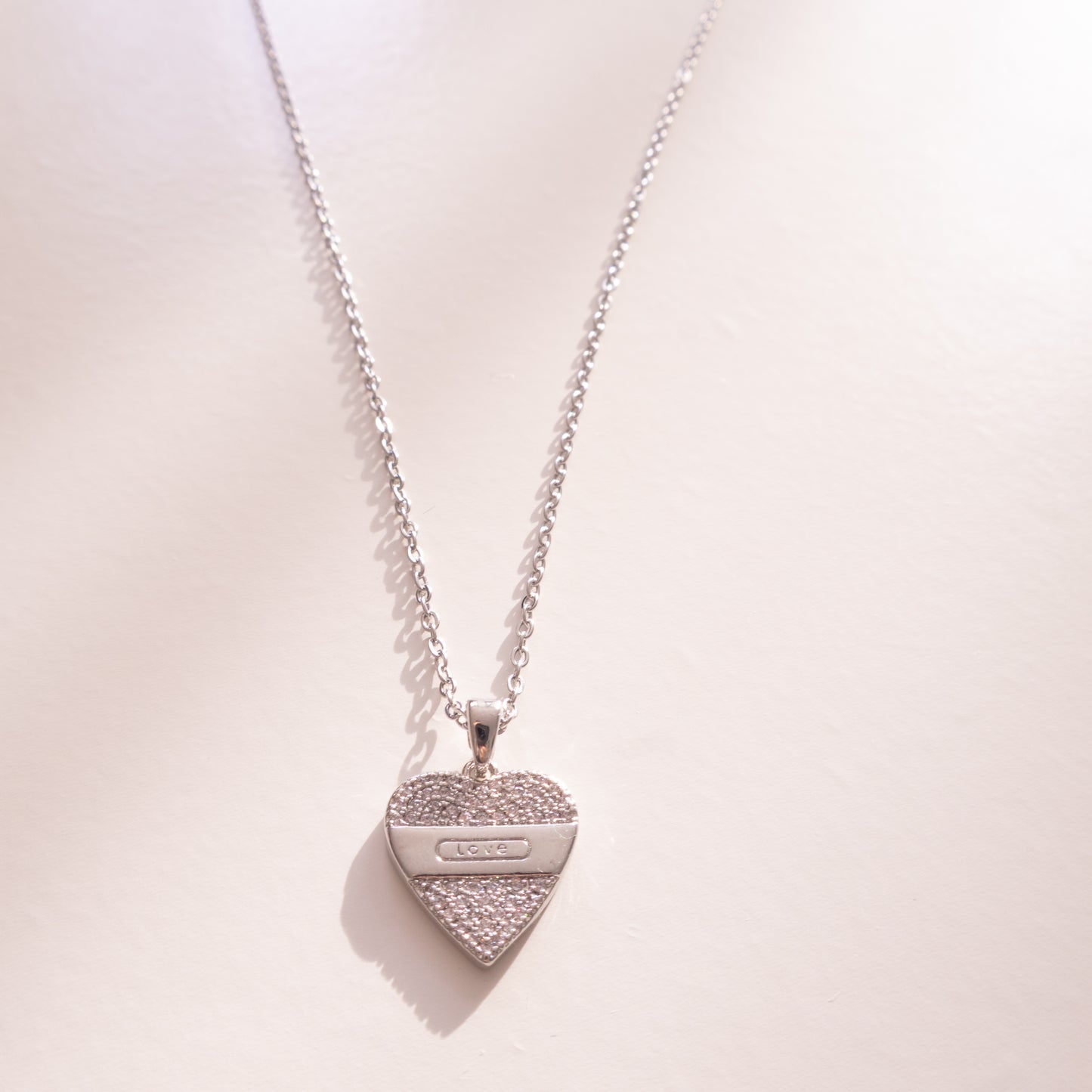 LOVE Engraved Heart Necklace