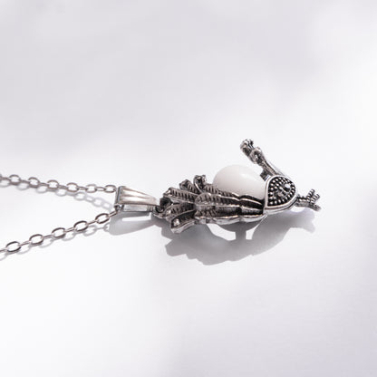 Leque Peacock Sea Foam Necklace