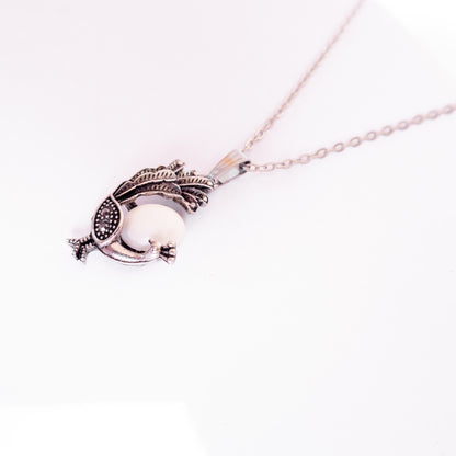 Leque Peacock Sea Foam Necklace