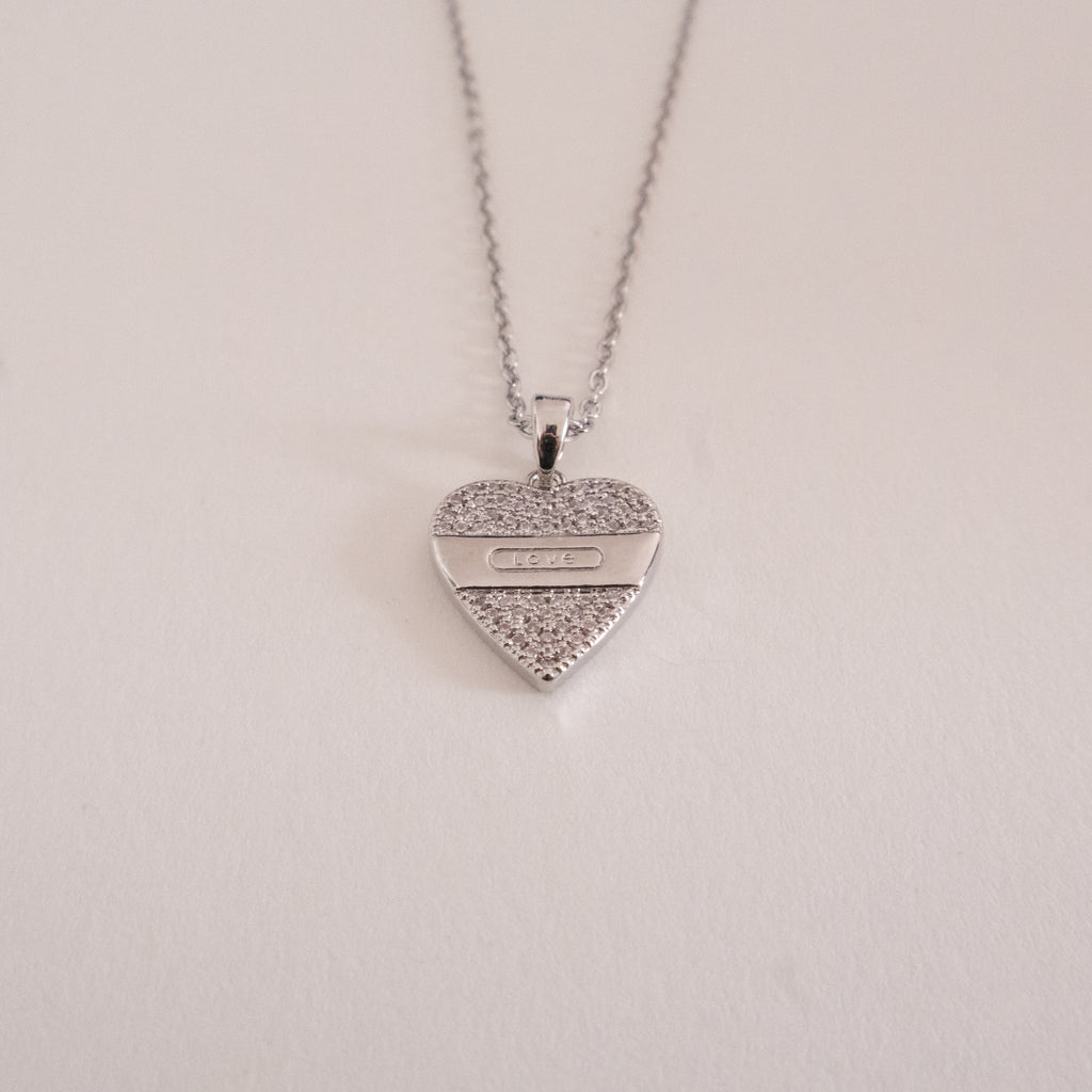 LOVE Engraved Heart Necklace