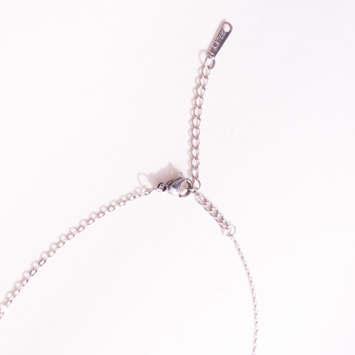 Silver bracelet on a white background