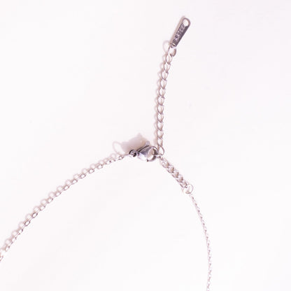 Silver bracelet on a white background