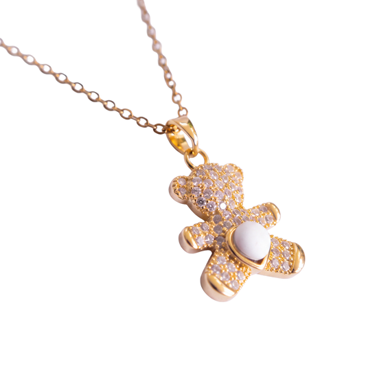 Ursinho Teddy Bear Sea Foam Necklace
